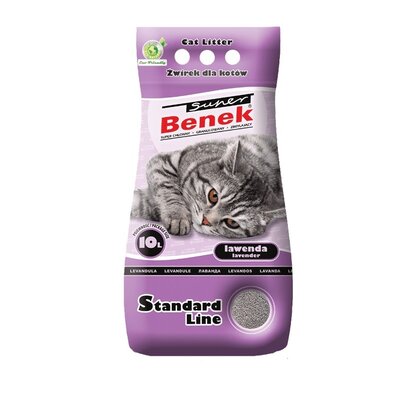 Żwirek dla kota SUPER BENEK Standard Lawenda 10 l