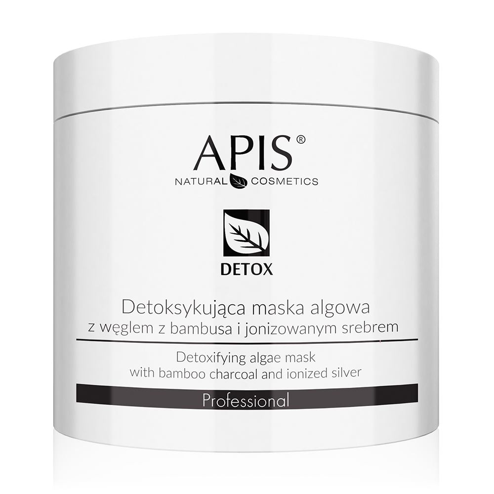 Apis Detox maska algowa detoksykująca z węglem z bambusa i jonizowanym srebrem do twarzy, 200 g