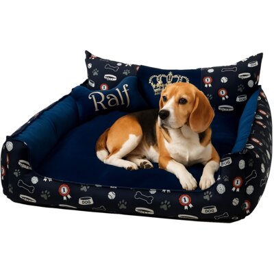 Legowisko dla psa GOGIFT Ralph Granatowy L 90 x 75 x 16 cm