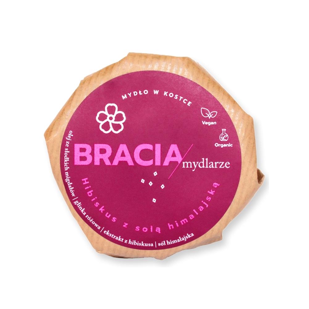 Bracia Mydlarze mydło w kostce hibiskus z solą himalajską, 160 g