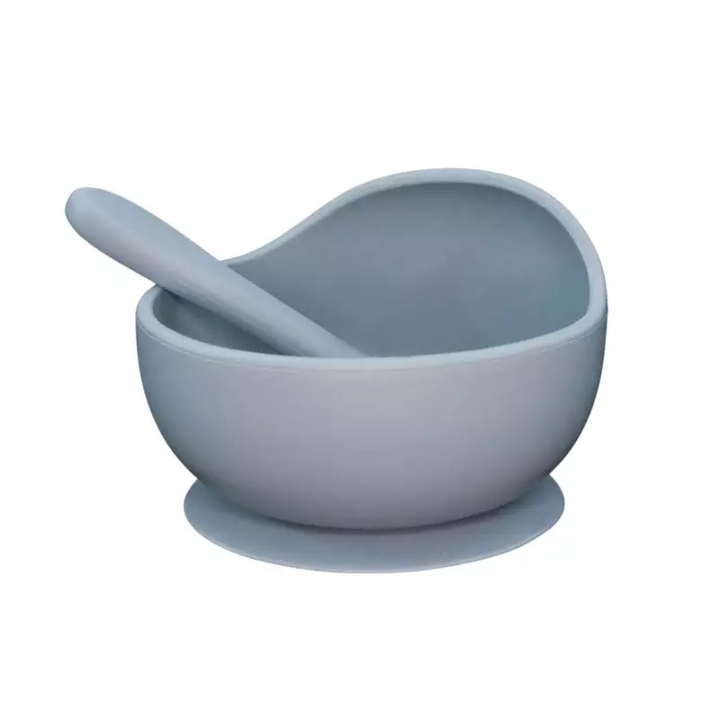MyRoys silikonowa miseczka z łyżeczką Niebieska, 1 szt.