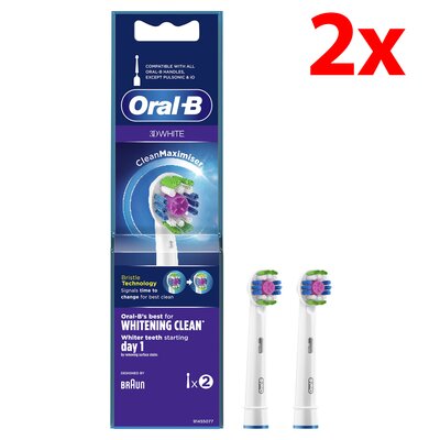 Oryginalna końcówka szczoteczki ORAL-B 3D White 18-2 N (2 szt.) (Unikalna nakładka polerująca)