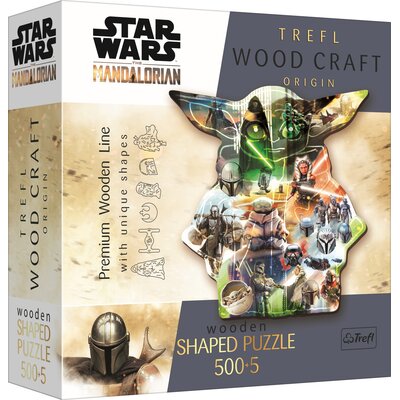 Puzzle TREFL Wood Craft Star Wars Tajemniczy Grogu 20169 (505 elementów)