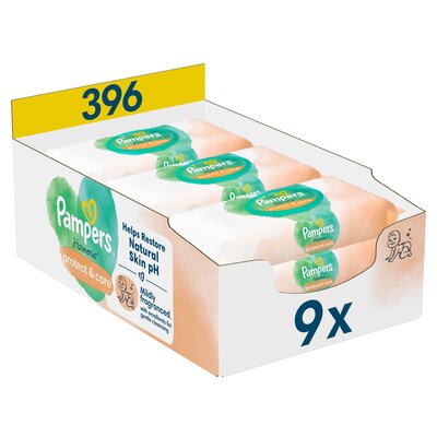 Chusteczki nawilżane PAMPERS Harmonie Protect & Care (396 szt.)