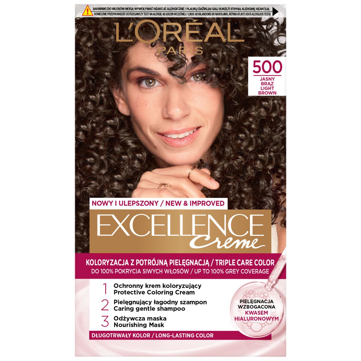 L'Oréal Paris Excellence Creme farba do włosów jasny brąz 5, 1 opak.