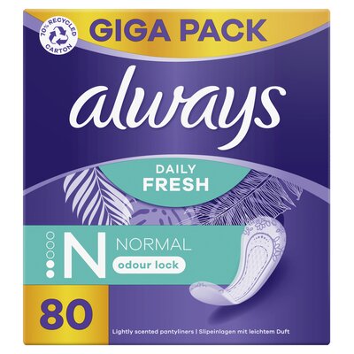 Wkładki higieniczne ALWAYS Dailies Fresh & Protect Normal (80 sztuk)