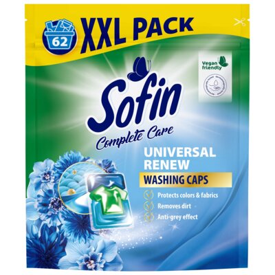Kapsułki do prania SOFIN Complete Care & Universal Renew 62 szt. do jasnych i białych tkanin