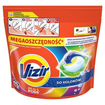 Kapsułki do prania VIZIR All In 1 Pods Color - 60 szt.