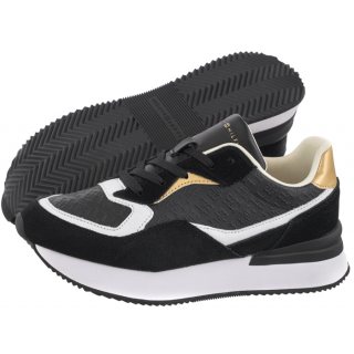 Sneakersy Tommy Hilfiger Lux Monogram Runner Black FW0FW07816 BDS