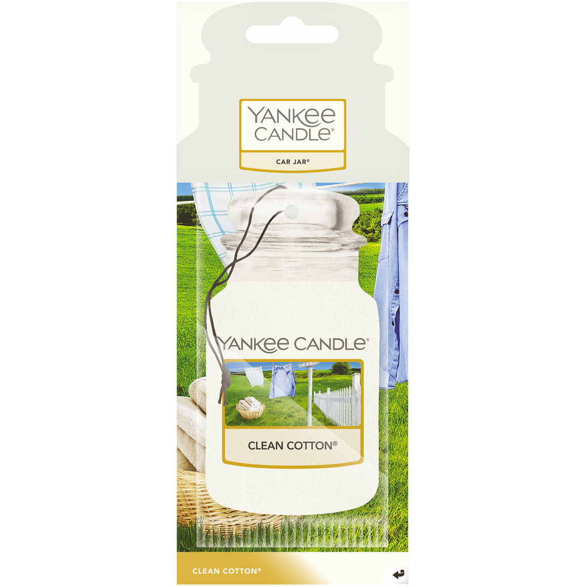 Yankee Candle Clean Cotton zapach samochodowy, 12 g