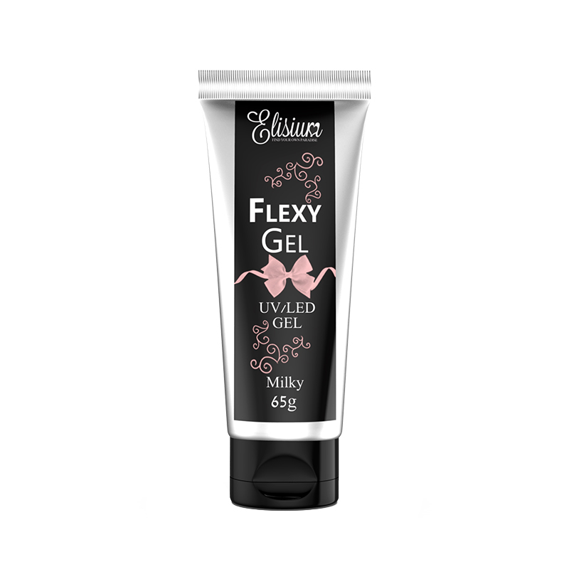 Elisium Flexygel żel do przedłużania paznokci milky, 65 g