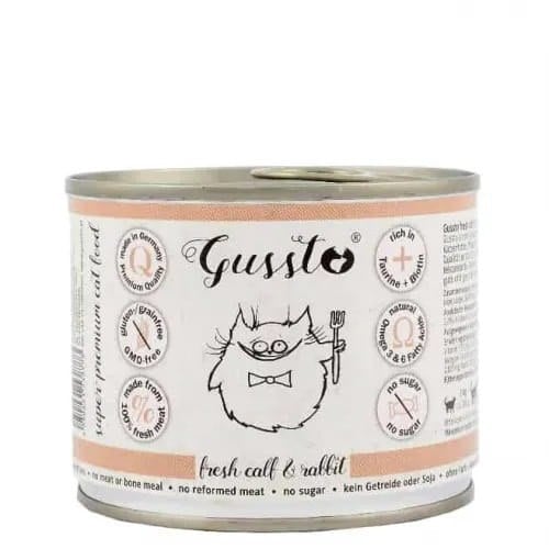 GUSSTO Cat Fresh Calf &amp; Rabbit mokra karma dla kotów cielęcina i królik 200 g