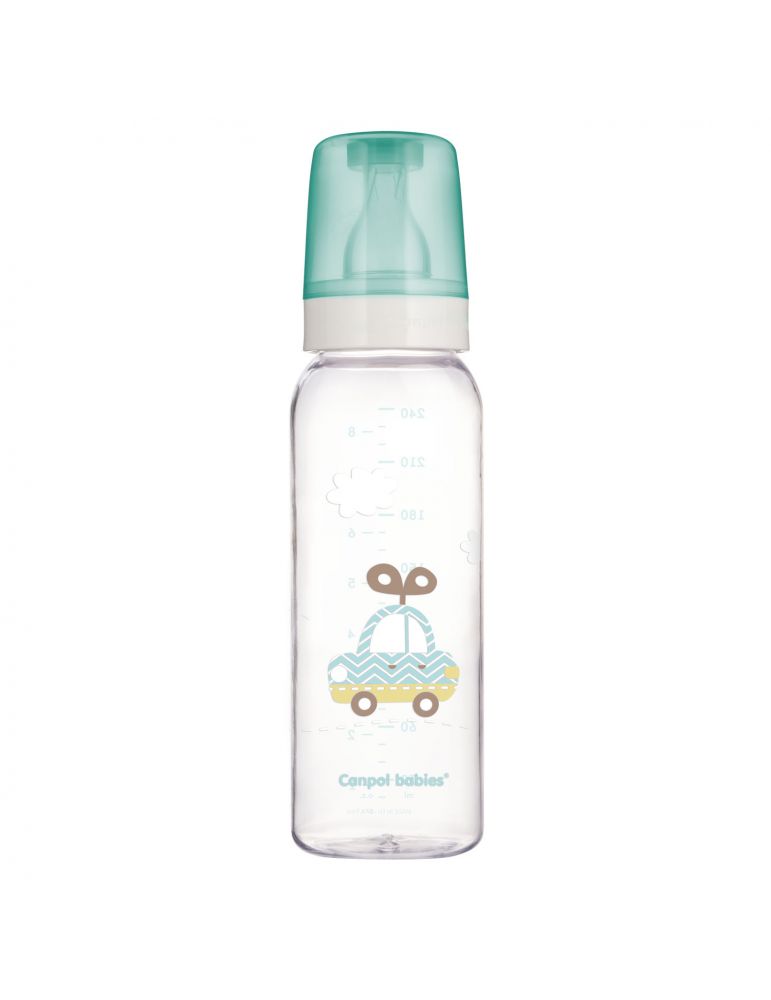 Canpol Babies, butelka szklana ze smoczkiem, rozmiar 3, szybki przepływ, po 12 miesiącu 42/201, 240 ml