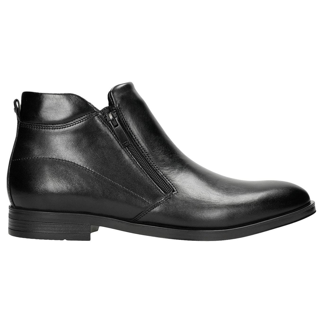 Wojas Czarne Klasyczne Skórzane Botki Męskie 