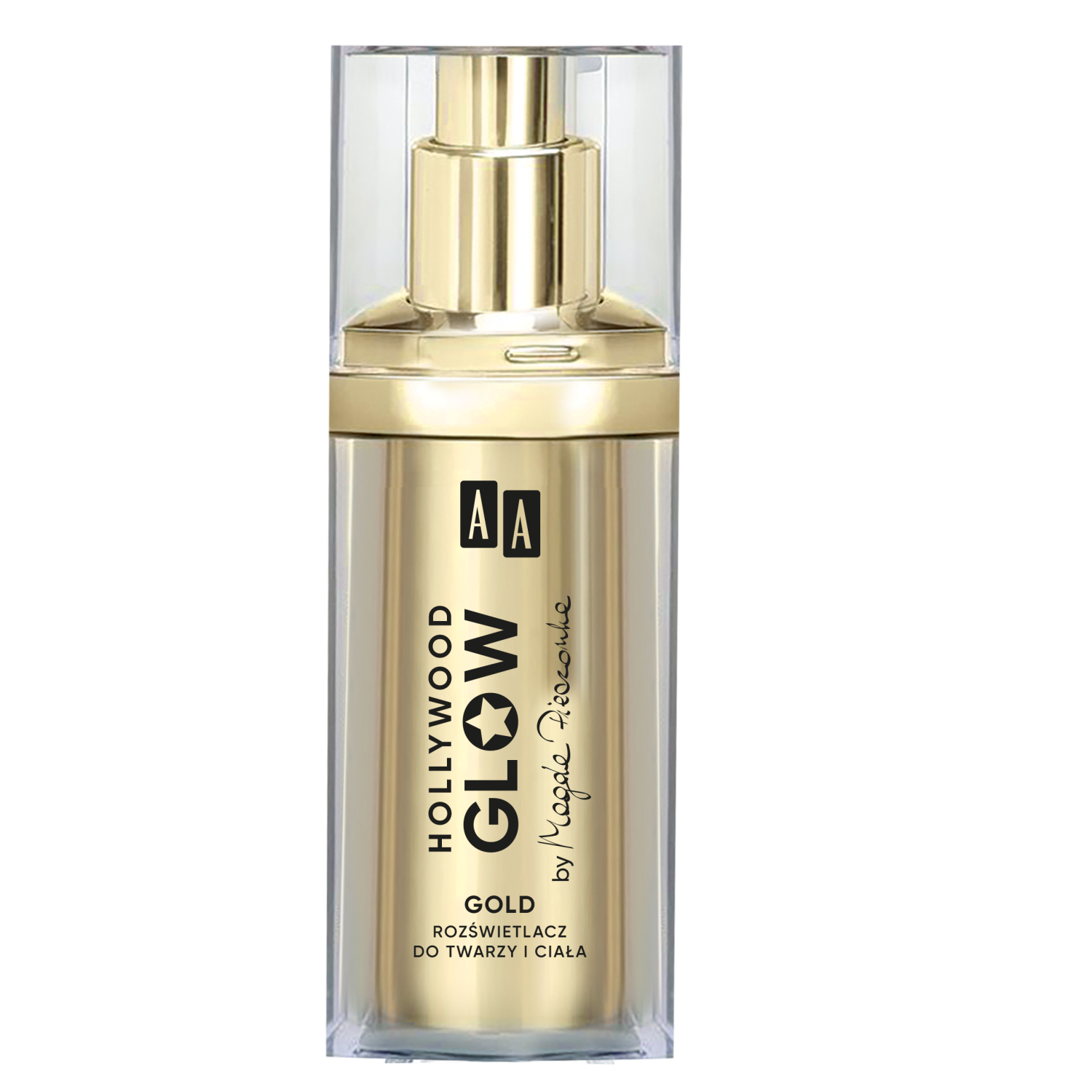 AA Hollywood Glow by Magda Pieczonka rozświetlacz do twarzy i ciała gold shine, 30 ml