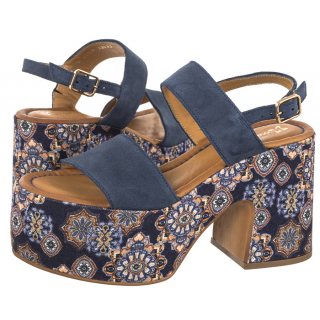 Sandały Maciejka Granatowe/Kwiaty 06089-17/00-1