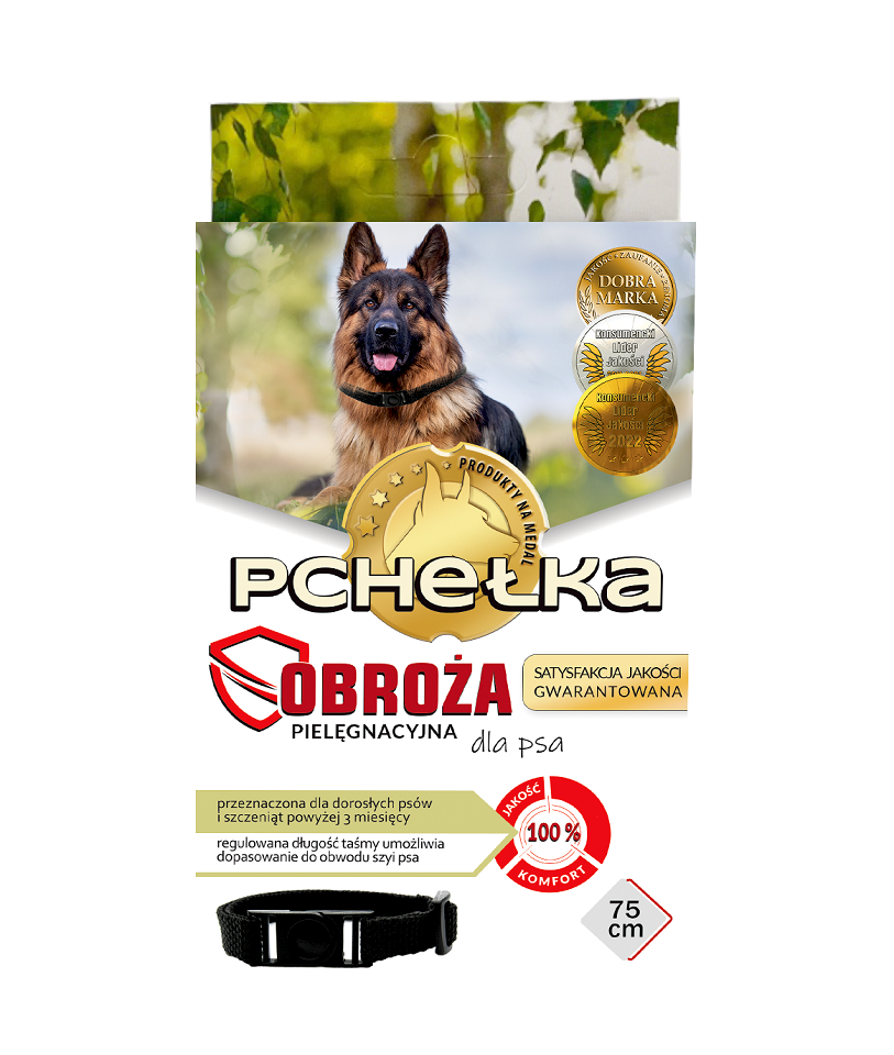 PCHEŁKA Obroża pielęgnacyjna dla psa M-L 75 cm