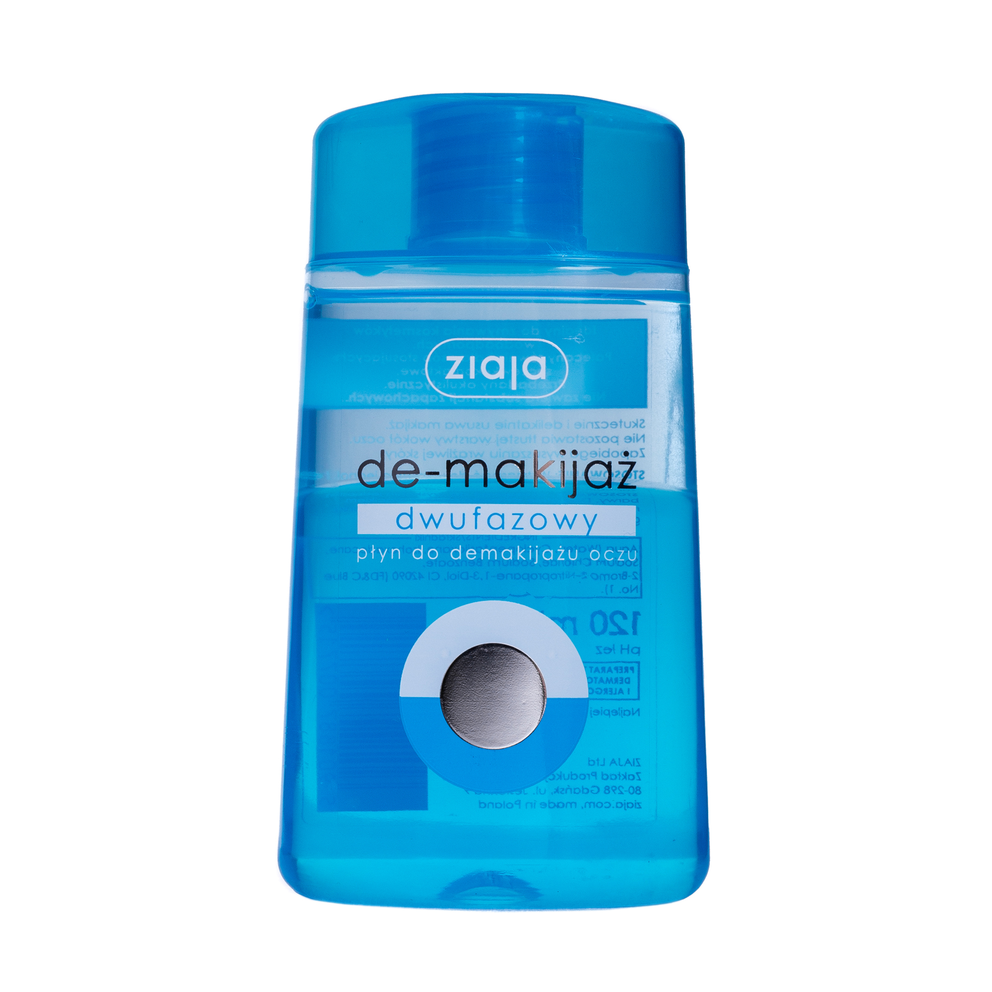 Ziaja De-Makijaż, dwufazowy płyn do demakijażu oczu, 120 ml
