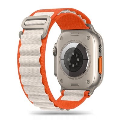 Pasek TECH-PROTECT Nylon Pro do Apple Watch 4/5/6/7/8/9/SE/Ultra (42/44/45/49mm) Beżowo-pomarańczowy
