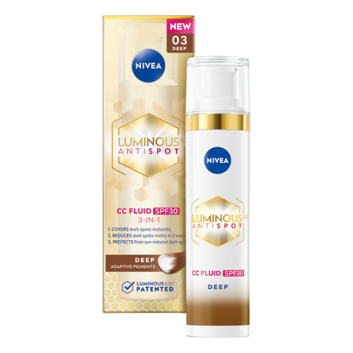 Nivea Cellular Luminous krem CC do twarzy z SPF30 03 deep, 40 ml