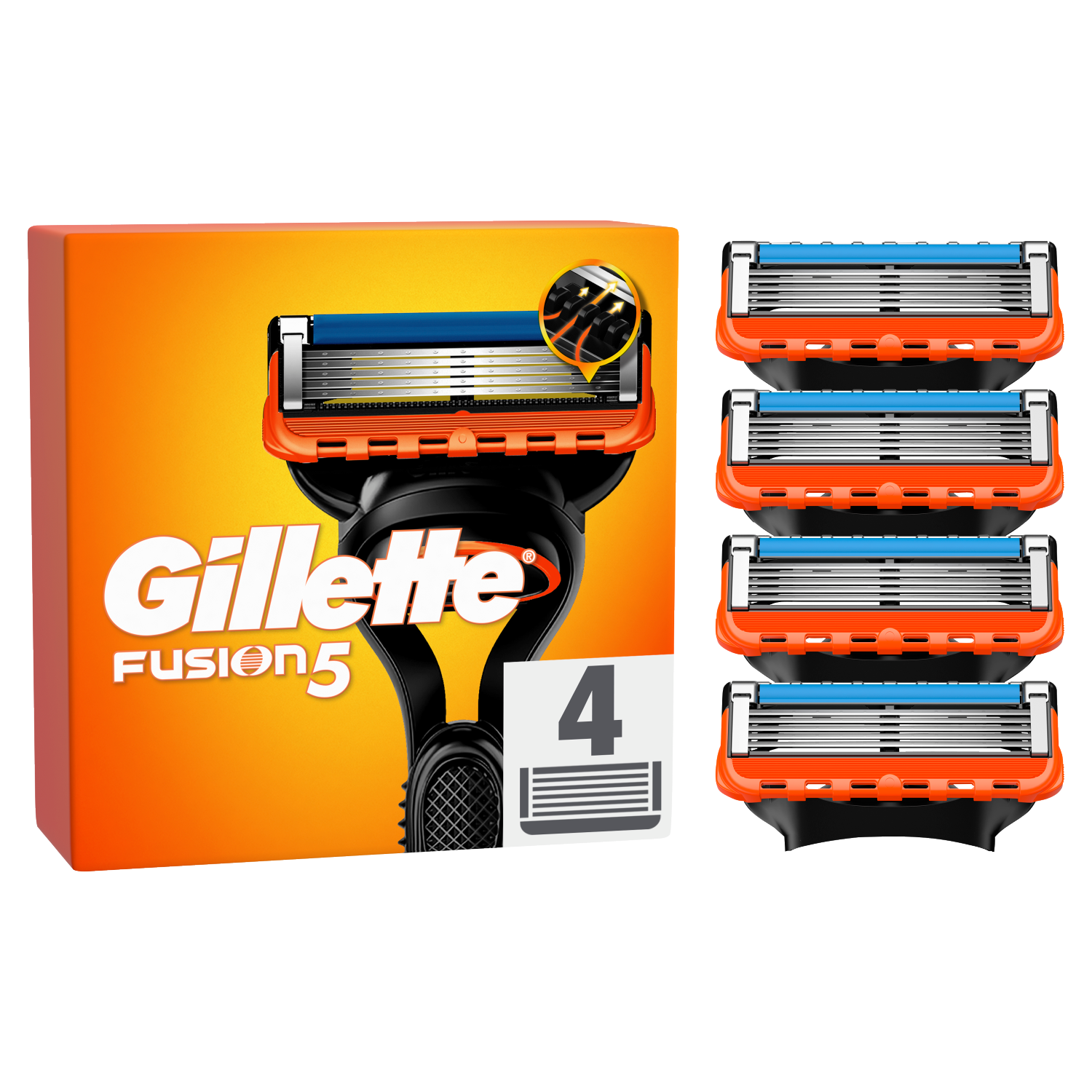 Gillette Fusion5 wkłady do maszynki do golenia, 4 szt./1 opak.