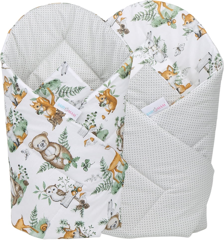 Babymam becik rożek niemowlęcy bawełna dwustronny