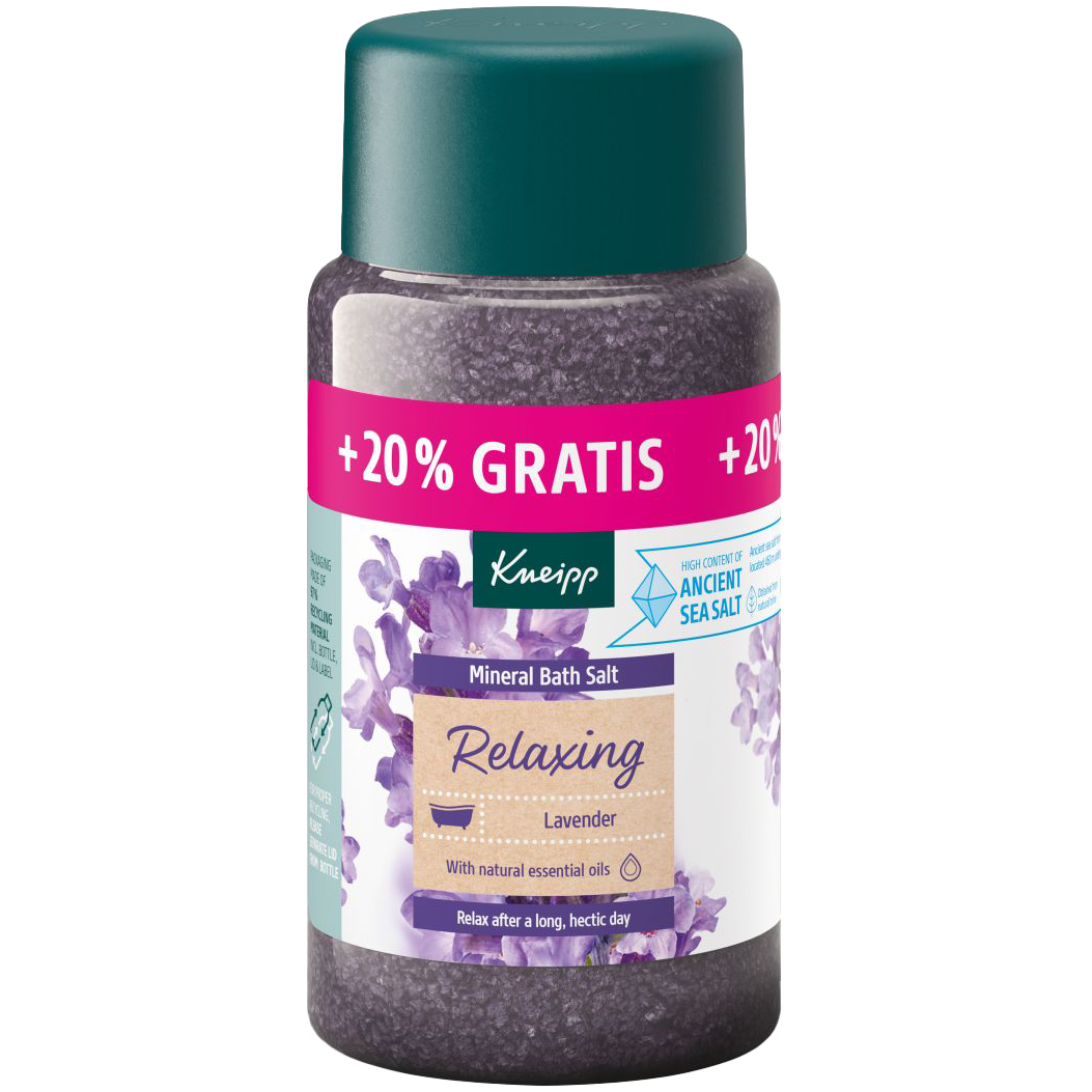 Kneipp Relaxing Lawenda kryształki do kąpieli z soli mineralnej, 600 g
