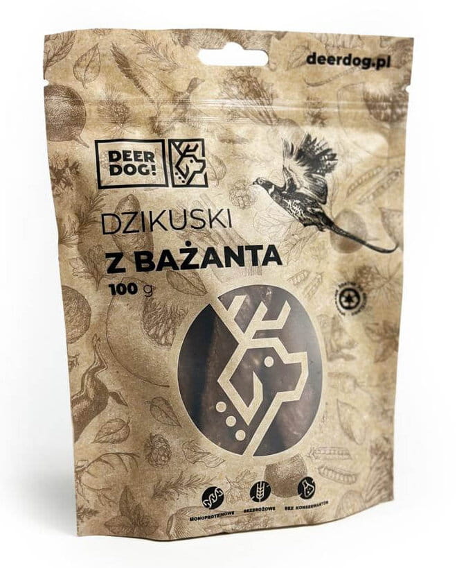 Deer Dog Ciasteczka dla psa Dzikuski z bażanta 100g