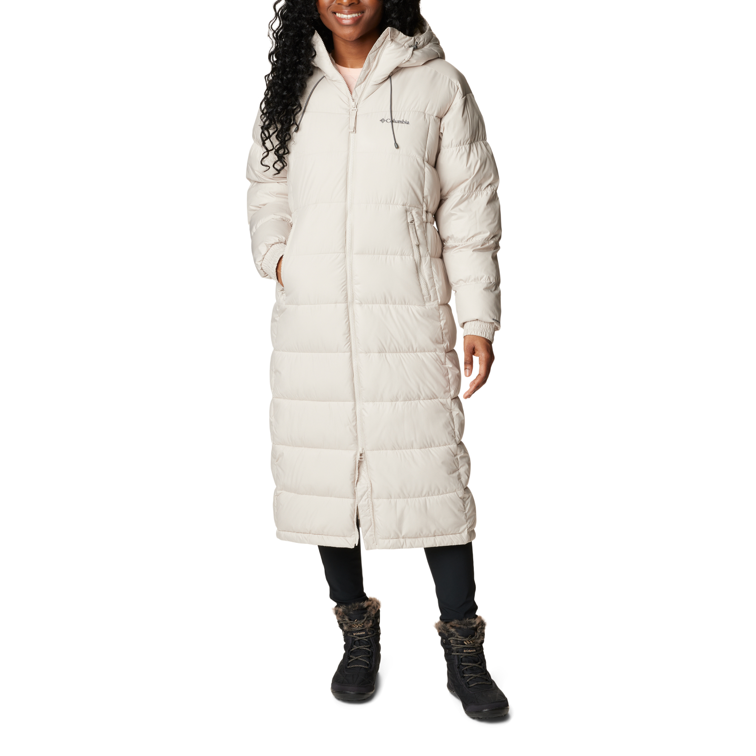 Damski płaszcz zimowy Columbia Pike Lake™ II Long Jacket dark stone - L