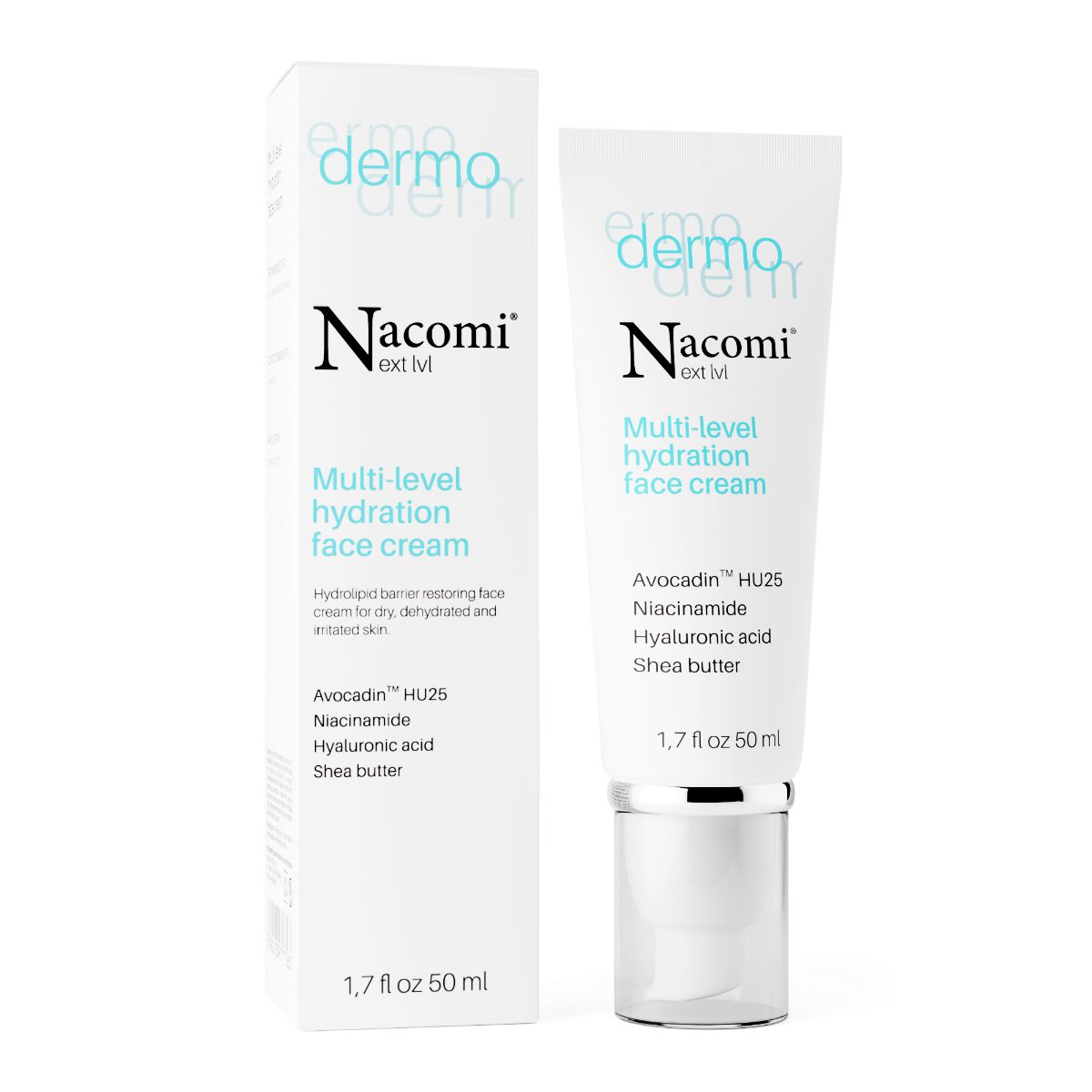 Nacomi Next Level Dermo wielopoziomowy krem intensywnie nawilżający, 50 ml