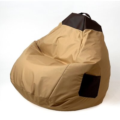 Pufa worek GO GIFT Chillout Kremowo-brązowy XXL 140 x 100 cm
