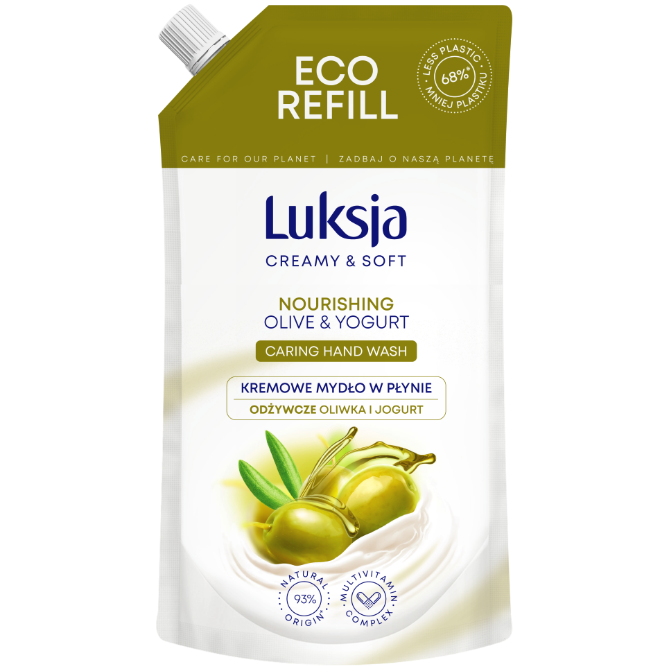 Luksja Creamy & Soft Oliwka i Jogurt zapas kremowego mydła w płynie, 400 ml
