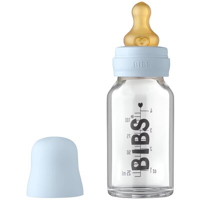 Butelka BIBS Baby Glass Bottle 110 ml Niebieski