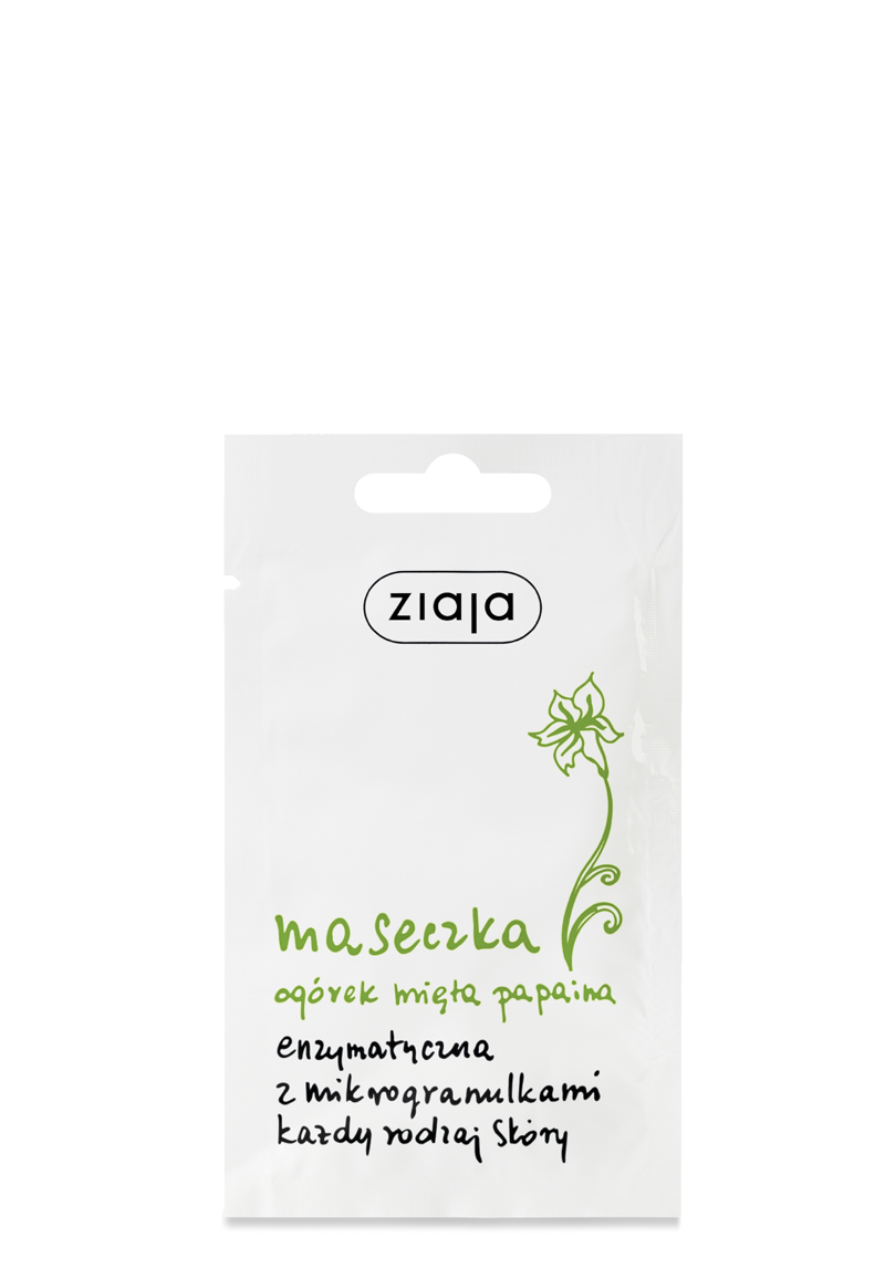 Ziaja Ogórkowa maseczka enzymatyczna ogórek mięta saszetka, 7 ml