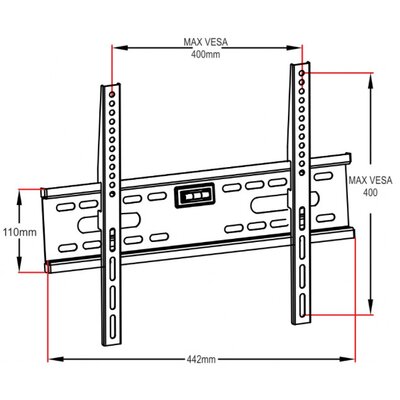 Uchwyt ART AR-33 do TV 26-60 cali Czarny