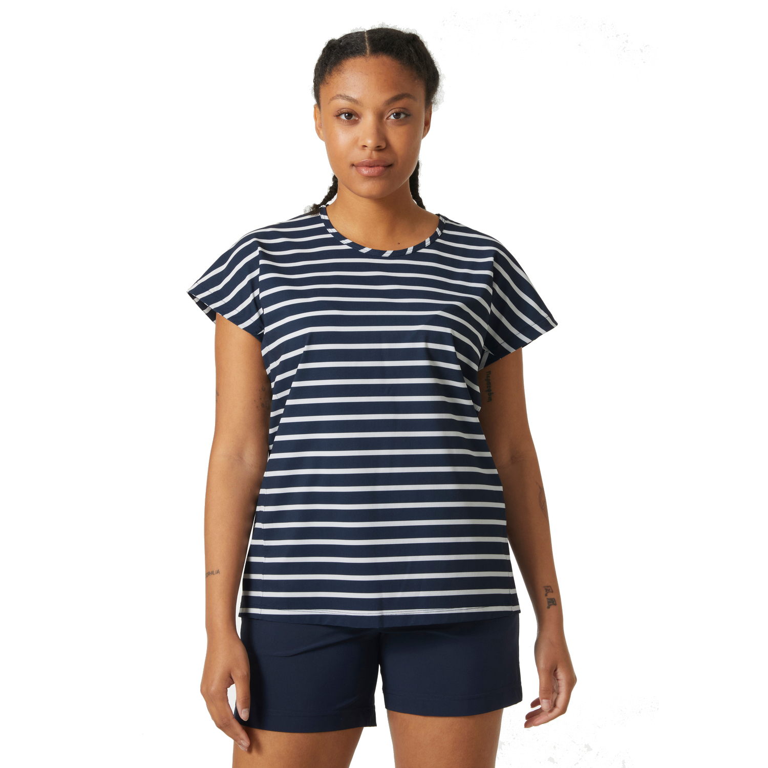 Damska koszulka Helly Hansen Thalia Summer Top navy stripe - S