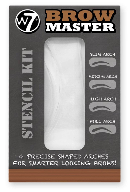 W7 Brow Master Stencil Kit zestaw szablonów do makijażu brwi, 4 szt.