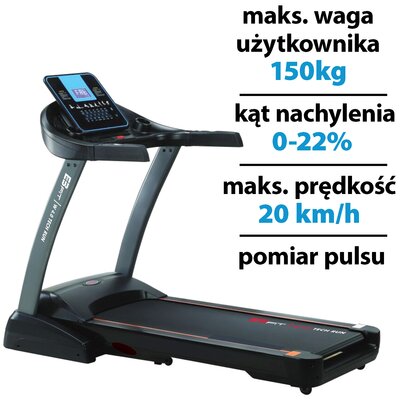 Bieżnia elektryczna EB FIT Tech Run W4.0 2206.47W 20km/h