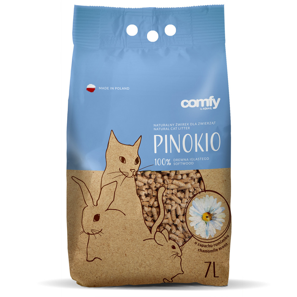COMFY Pinokio Żwirek drewniany pellet rumiankowy 7 l