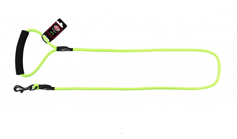 PET NOVA Smycz nylonowa z uchwytem sznur 120 cm / 0,8 cm jasna zielona