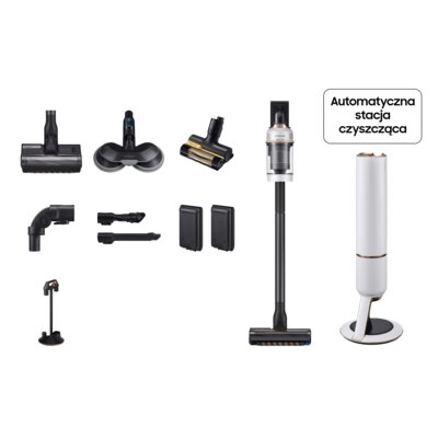 Odkurzacz SAMSUNG BESPOKE Jet Plus Pro Extra VS20B95973W/GE z funkcją mycia i polerowania
