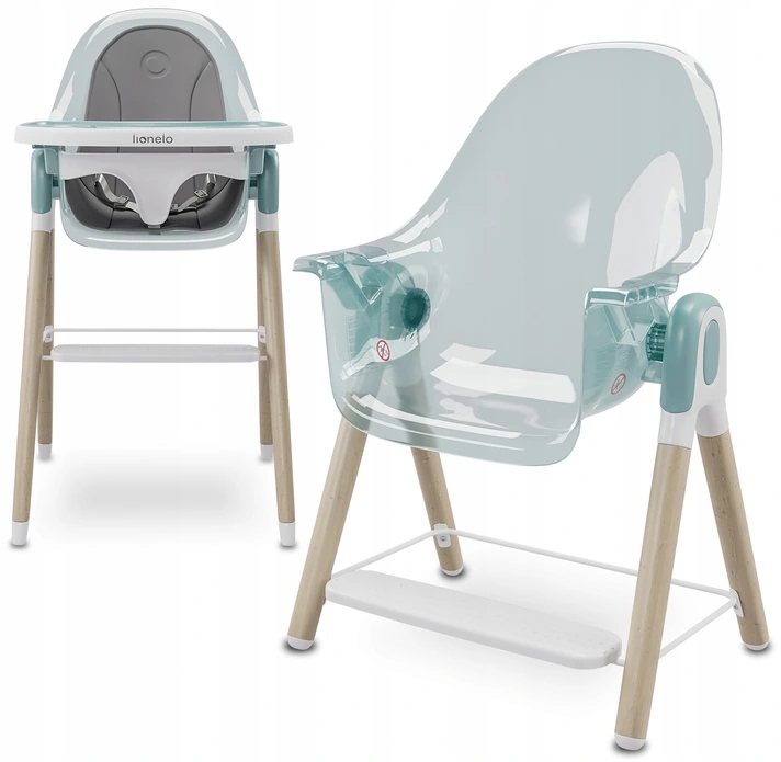 LIONELO MAYA krzesełko drewniane do karmienia 2w1