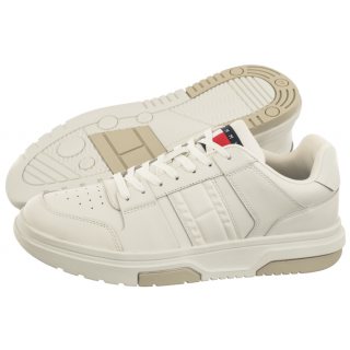 Sneakersy Tommy Hilfiger The Brooklyn Leather Ecru EM0EM01283 TCR