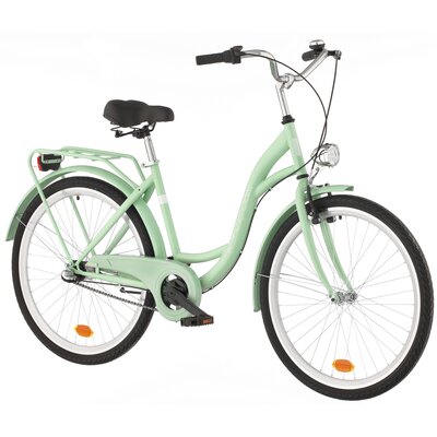 Rower miejski DAWSTAR Citybike S3B 26 cali damski Miętowy