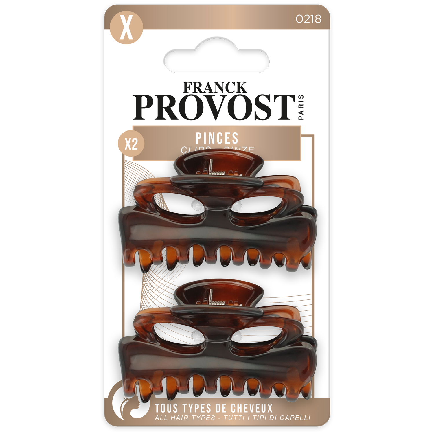 Franck Provost klary do włosów, 2 szt./1 opak.