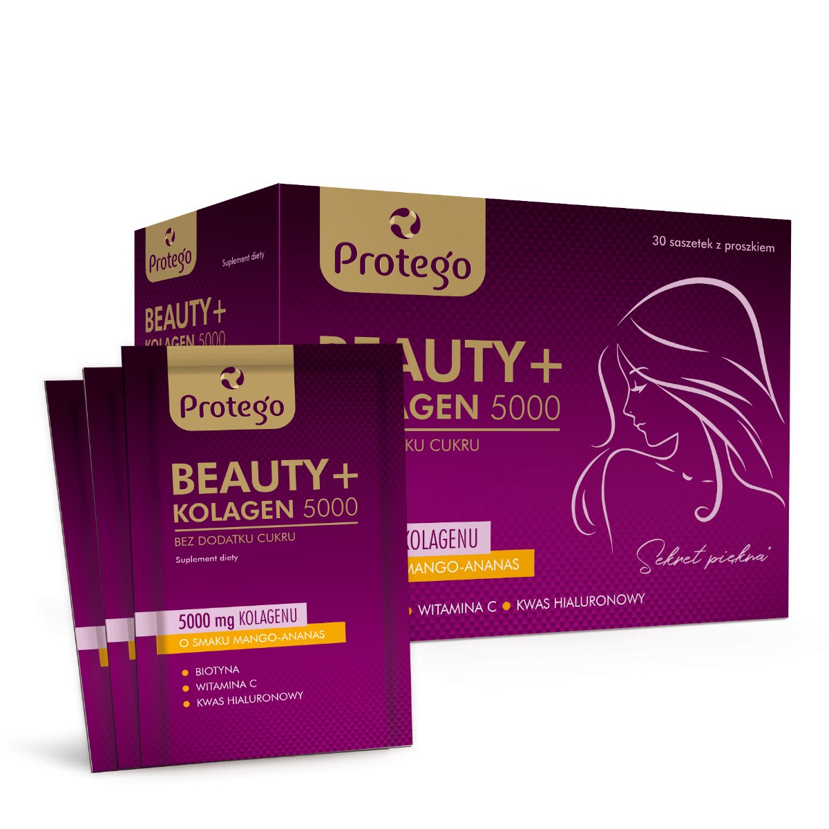 Protego Beauty+ Kolagen suplement diety, 30 sasz./1 opak.