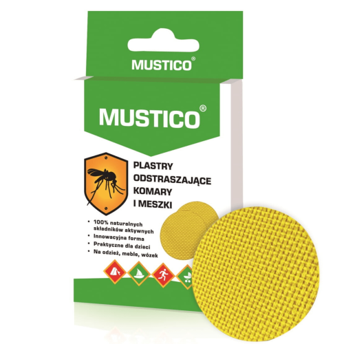 Biovena Mustico plastry odstraszające komary i meszki, 12 szt./1 opak.