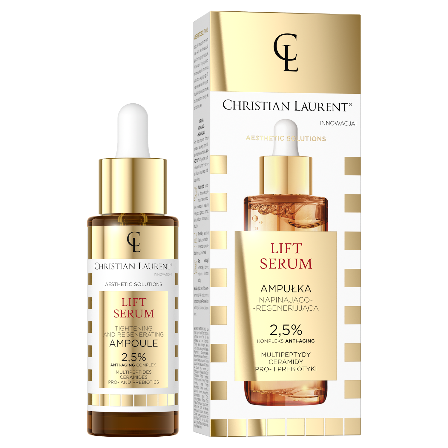 Christian Laurent Aestetic solutions Lift Serum napinająco-regenerująca ampułka do twarzy, 30 ml