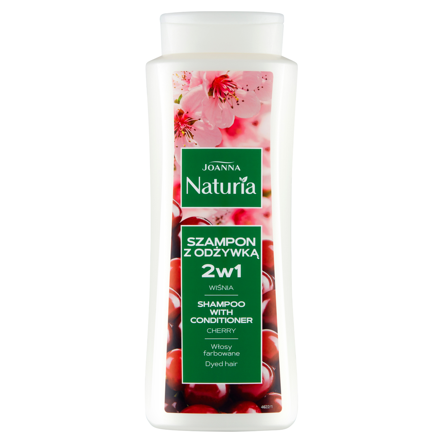 Joanna Naturia szampon 2w1 z odżywką do włosów wiśnia, 500 ml