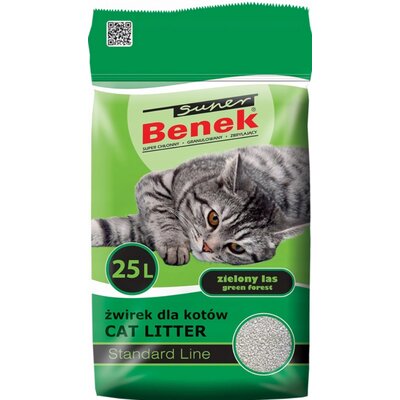 Żwirek dla kota SUPER BENEK Standard Zielony Las 10722 25 L